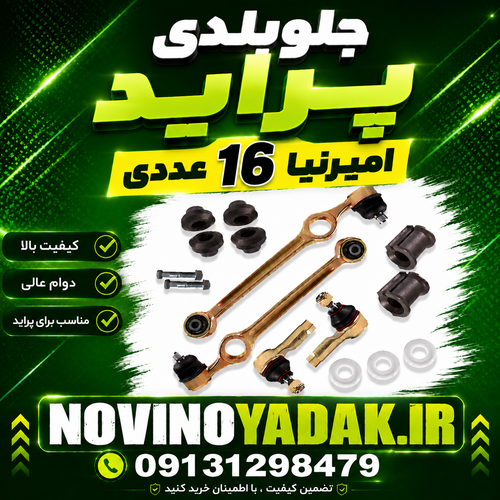 جلوبندی پراید صبا 16 عددی امیرنیا (بوش لاستیکی)