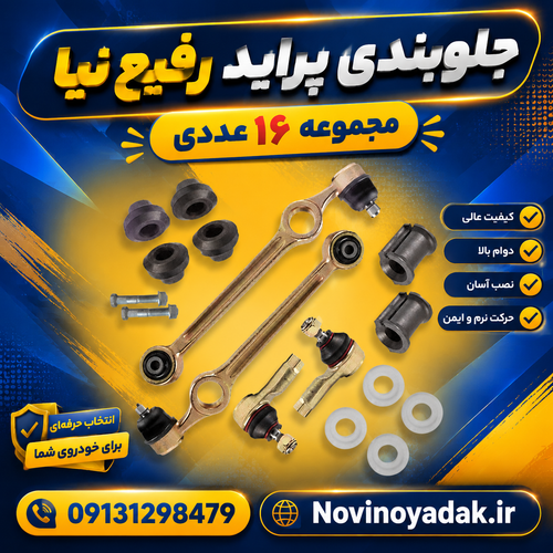جلوبندی پراید 16 عددی رفیع نیا (بوش لاستیکی)